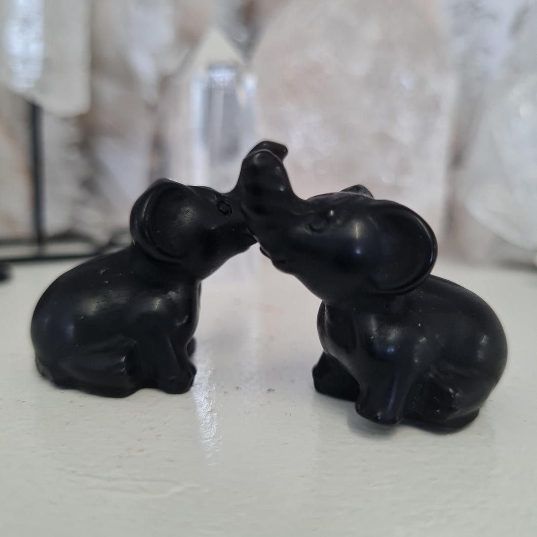 Black Obsidian Elephant