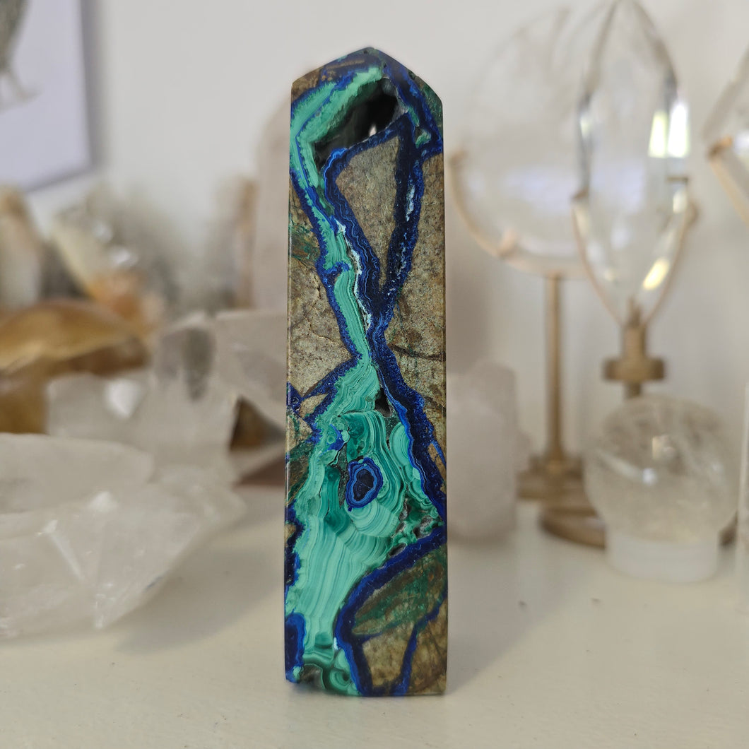 Azurite Malachite Tower