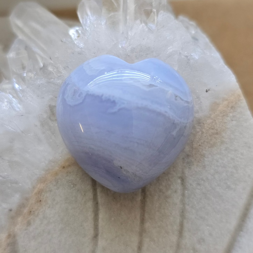 Blue Lace Agate Heart