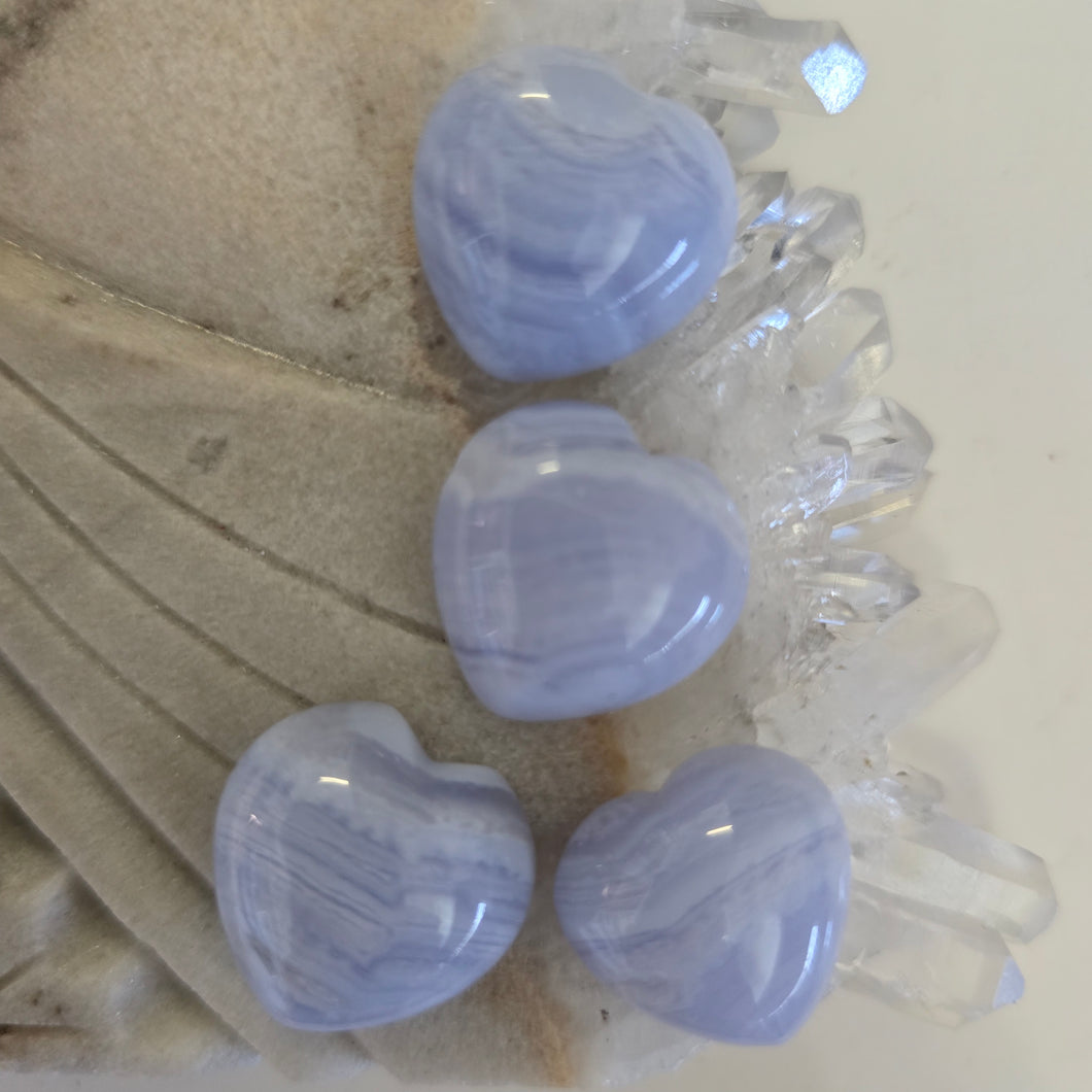 Blue Lace Agate Hearts