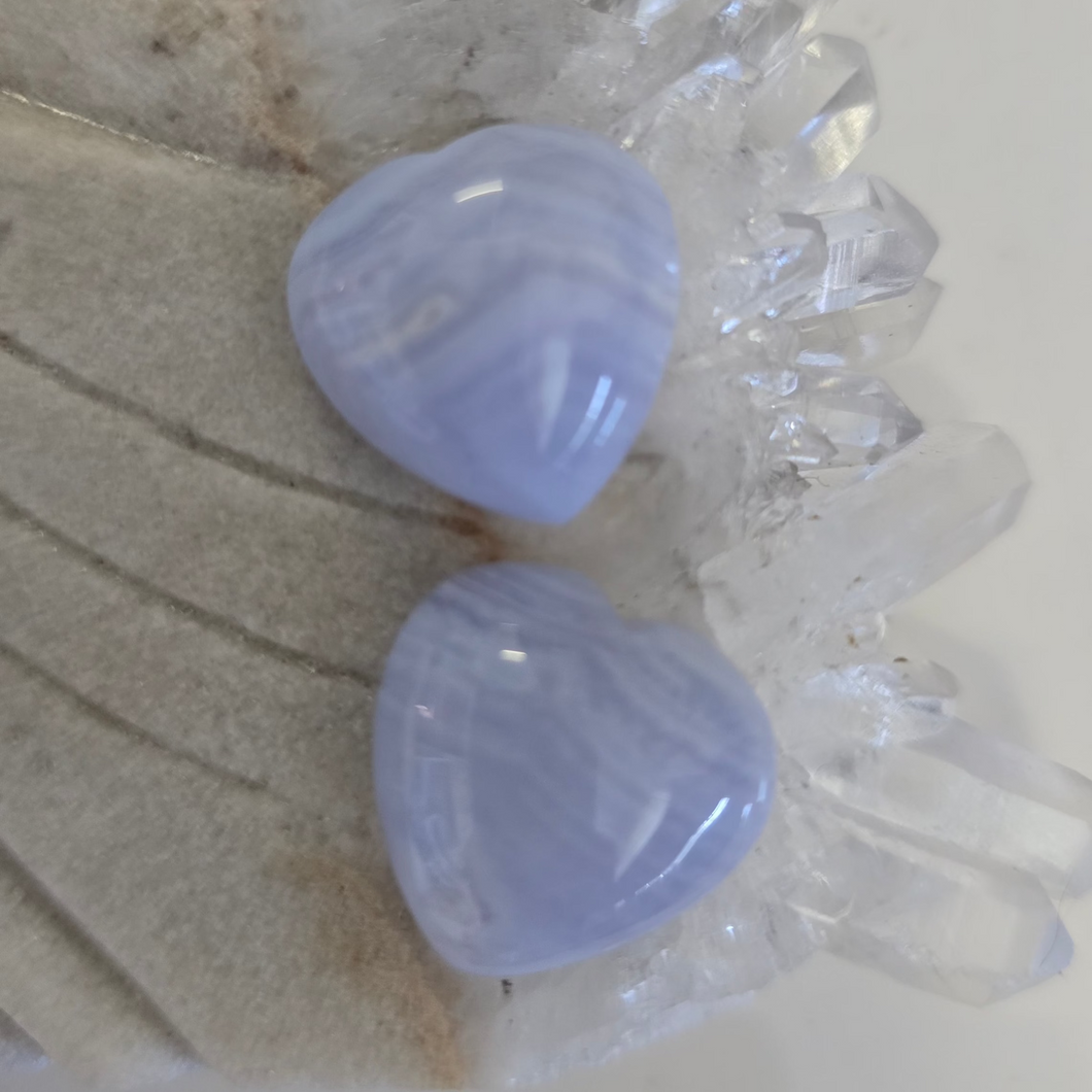 Blue Lace Agate Hearts