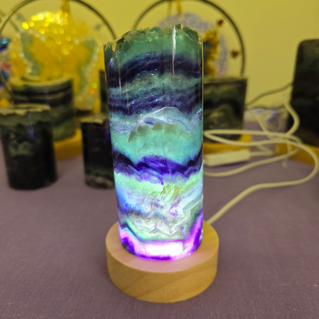 Rainbow Fluorite Lamp