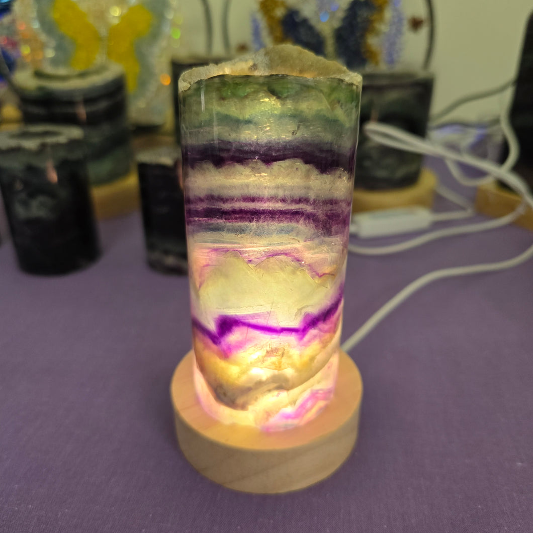 Rainbow Fluorite Lamp