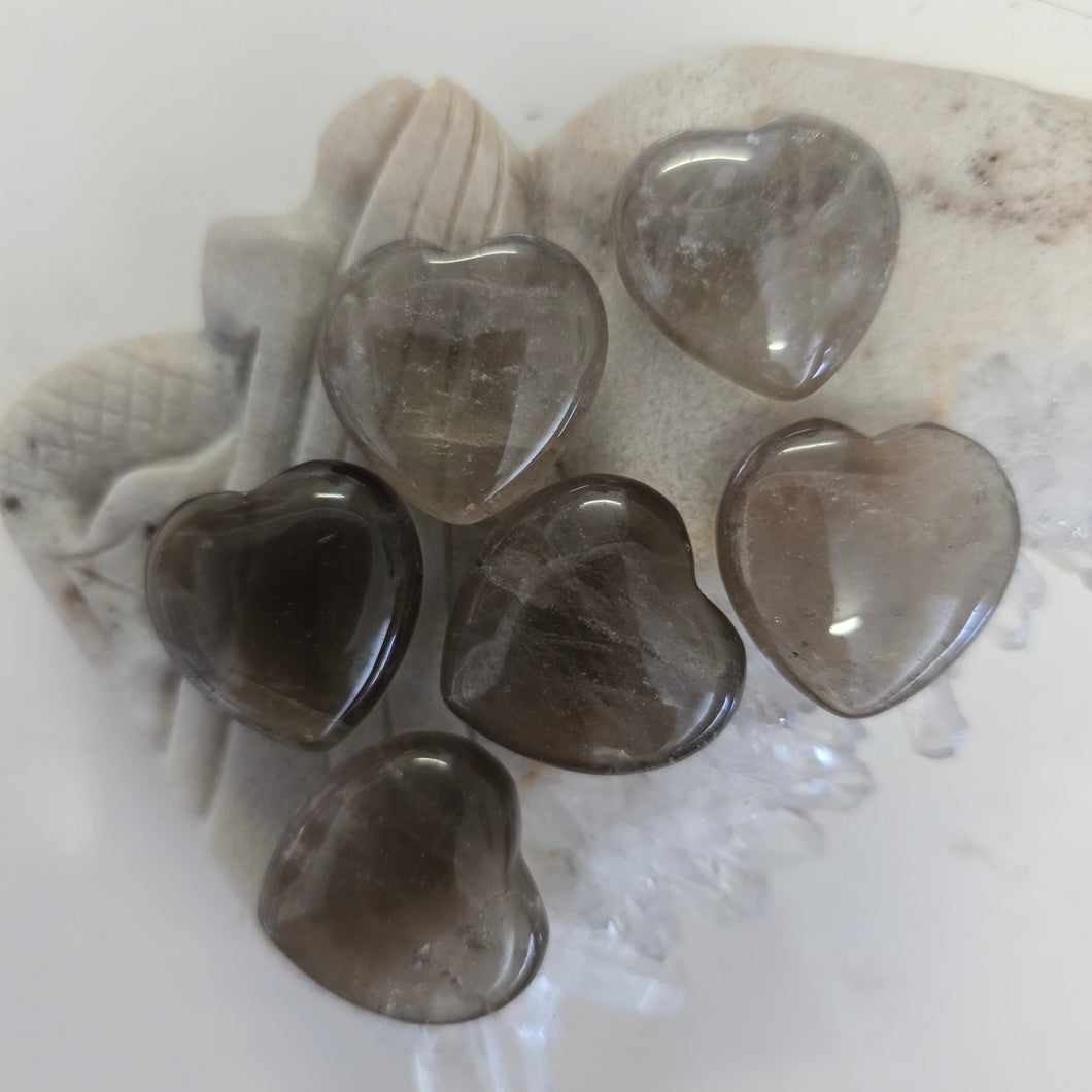 Smoky Quartz Hearts