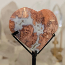 Load image into Gallery viewer, Pink Agate Heart with Stand
