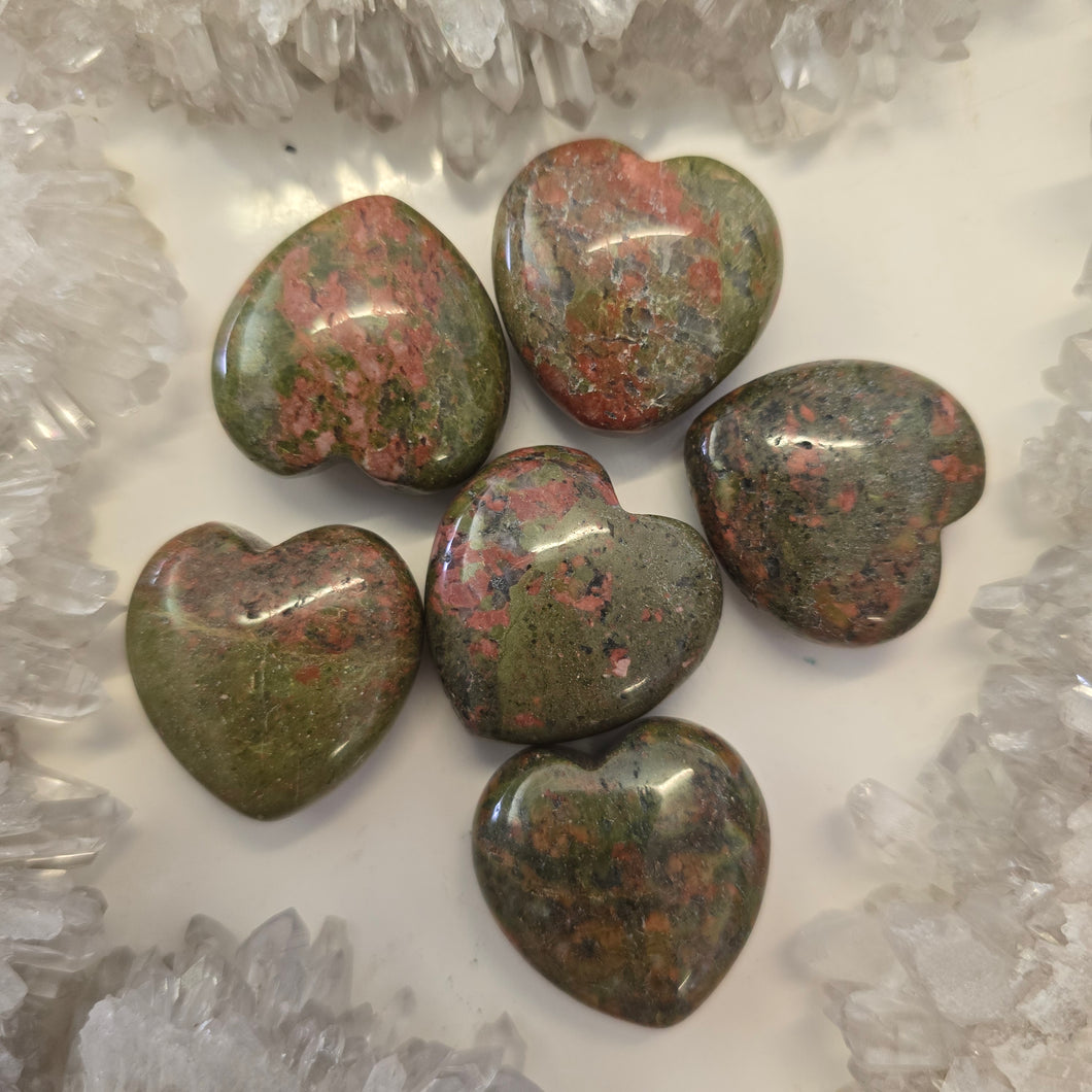 Unakite Hearts