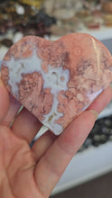 Load and play video in Gallery viewer, Pink Agate Heart with Stand
