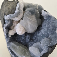 Load image into Gallery viewer, Blue Chalcedony with Mordenite and Calcite - Sugar Druze
