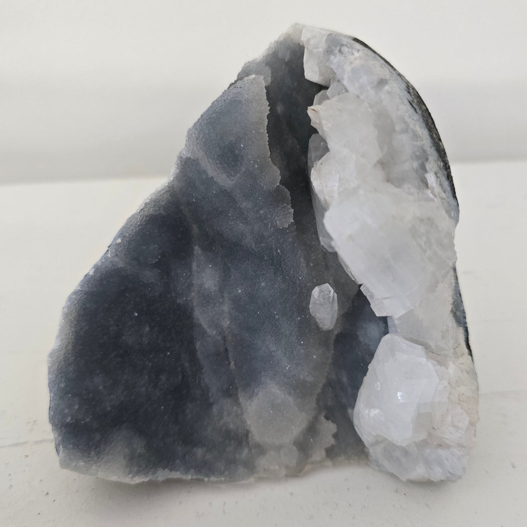 Blue Chalcedony with Calcite -Sugar Druze