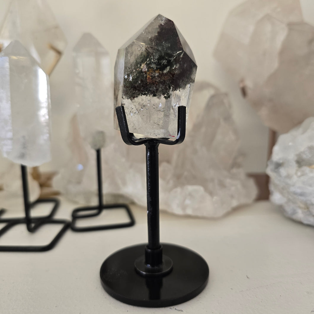 Garden Quartz Points on Stand