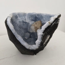 Load image into Gallery viewer, Blue Chalcedony with Calcite -Sugar Druze
