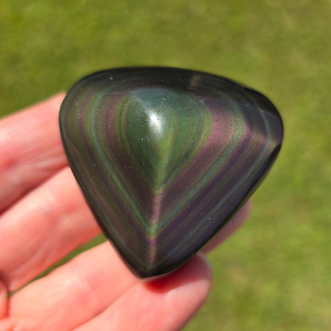 Rainbow Obsidian Heart