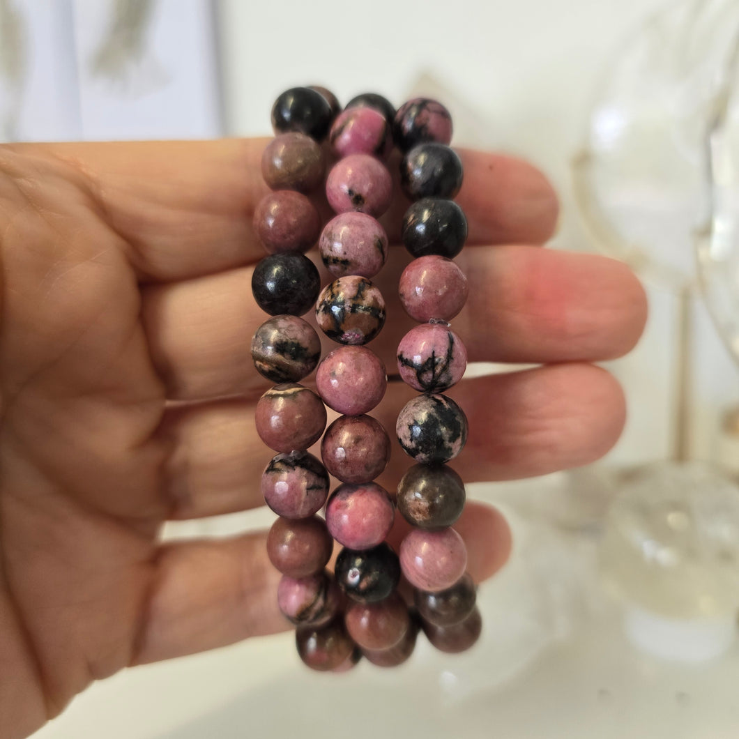 Rhodonite Bracelet- Black