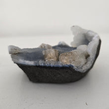 Load image into Gallery viewer, Blue Chalcedony with Calcite -Sugar Druze
