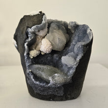 Load image into Gallery viewer, Blue Chalcedony with Mordenite and Calcite - Sugar Druze
