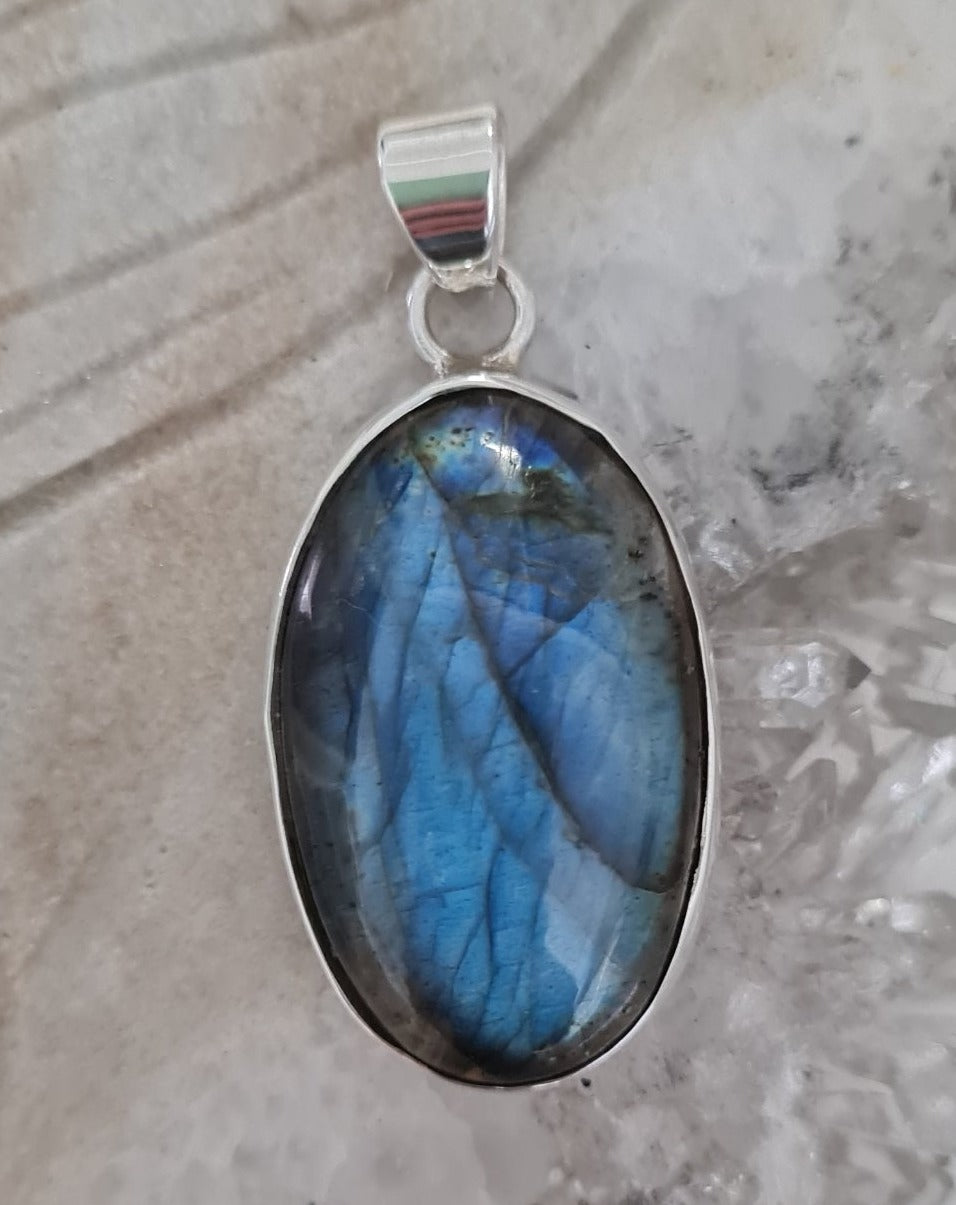 Labradorite Sterling Silver Pendant